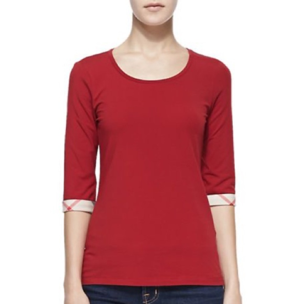 ⛔️SOLD⛔️ Burberry Womens Quarter Sleeve T-shirt